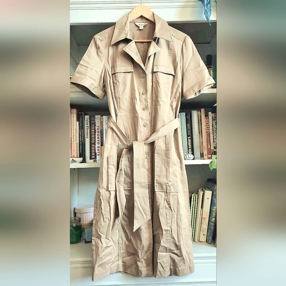 New Retro "JESSICA" Brown Shirt Dress - Picture 8 of 8